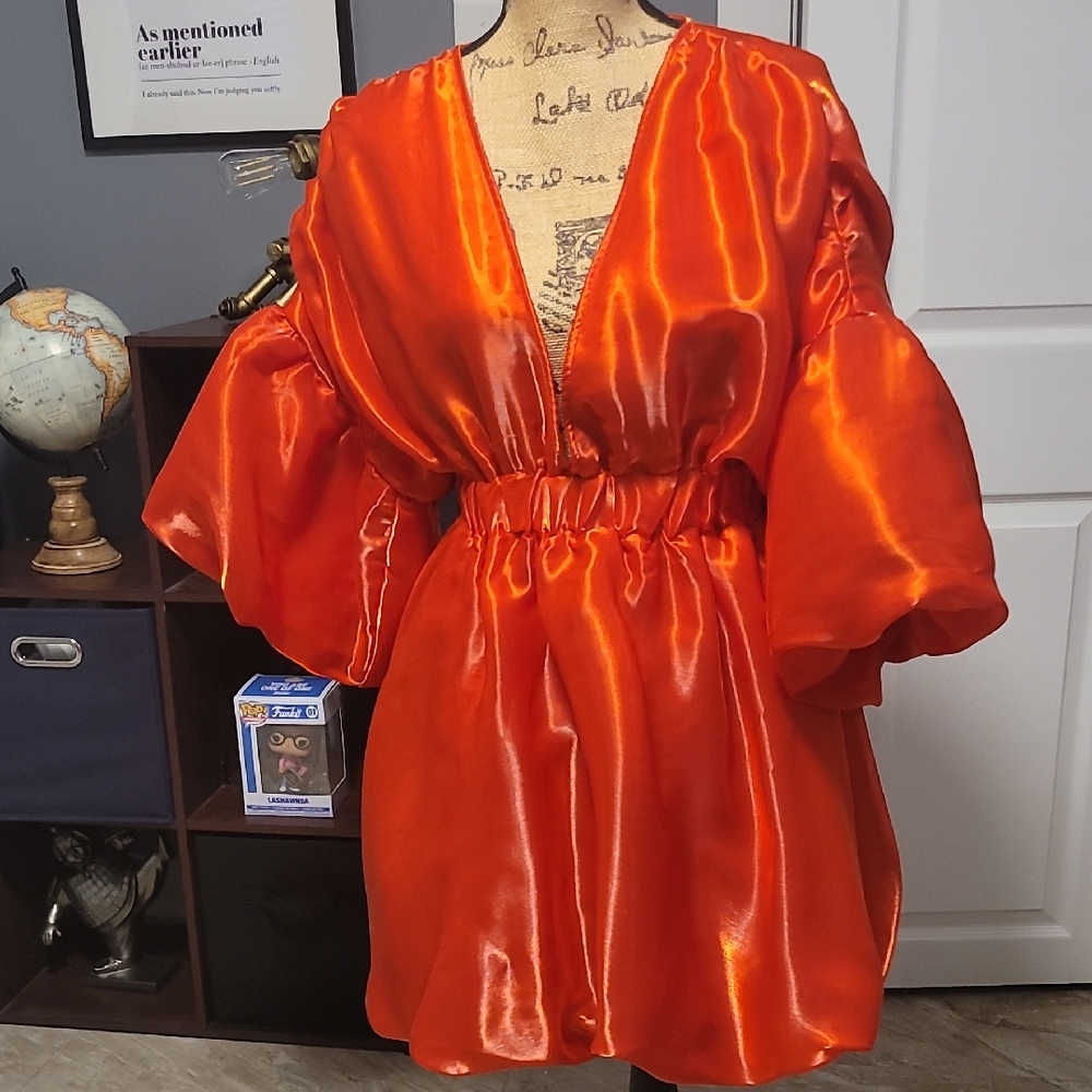 Akira Balloon Sleeve Mini Dress